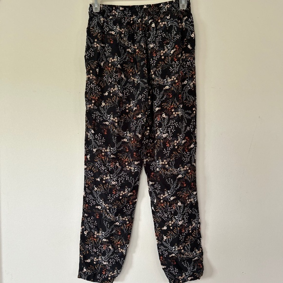 🍁3/50$!! ONLY Japanese Pant Floral Print Elastic Waist - Picture 1 of 10